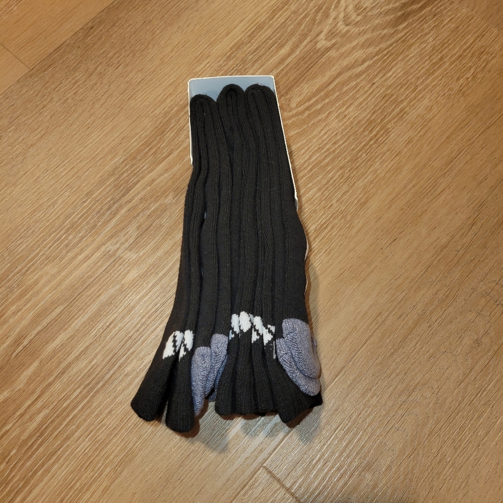 Adidas Adult Mens Cushioned AeroReady Crew Socks 3 Pairs Black Size 6-12 New - Picture 5 of 6